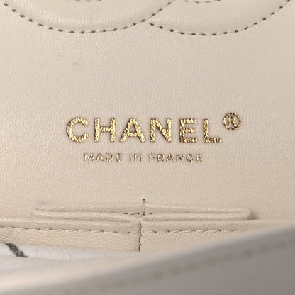 Chanel Caviar Quilted Medium Double Flap White 6 of 13