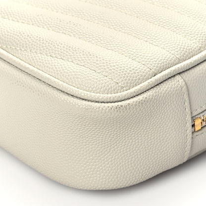 Saint Laurent Grain De Poudre Matelasse Monogram Mini Lou Camera Bag Crema Soft 9 of 12