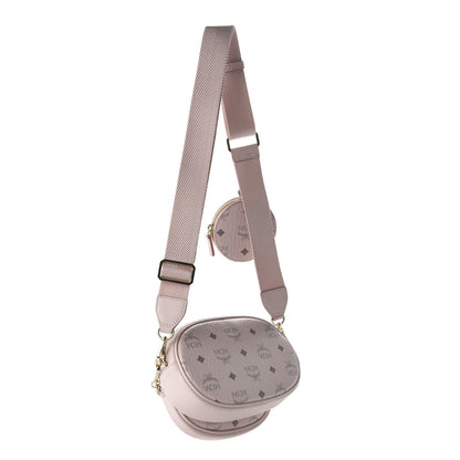 MCM Visetos Small Aren Multifunction Crossbody Pouch Powder Pink 3 of 10