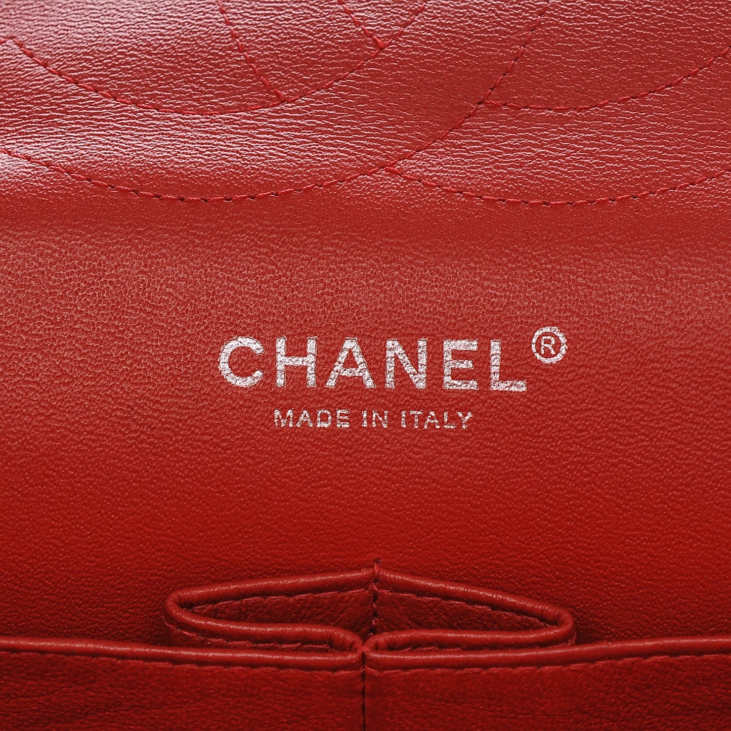 Lambskin Quilted Jumbo Double Flap Red