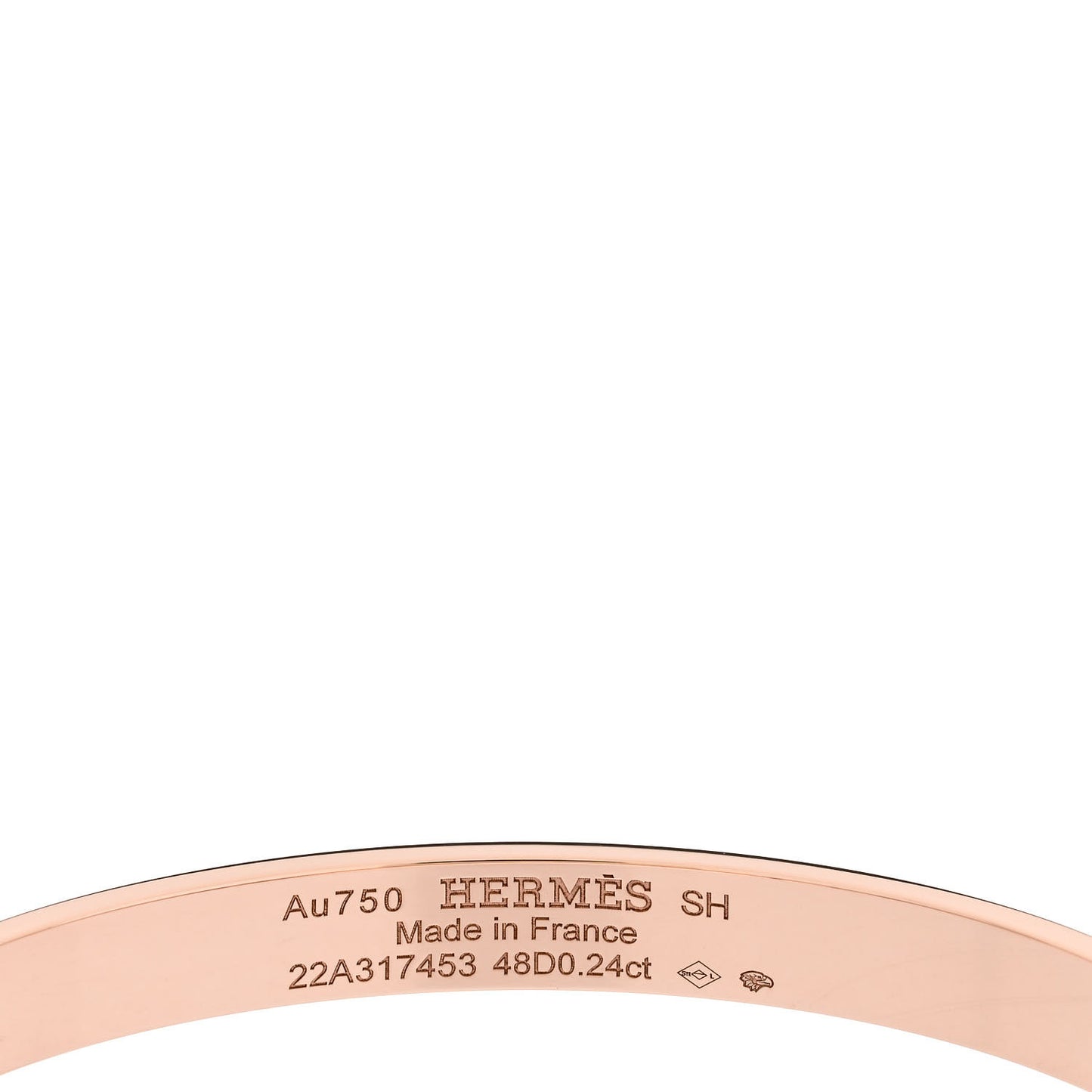 18K Rose Gold Diamond PM Collier De Chien Bracelet SH