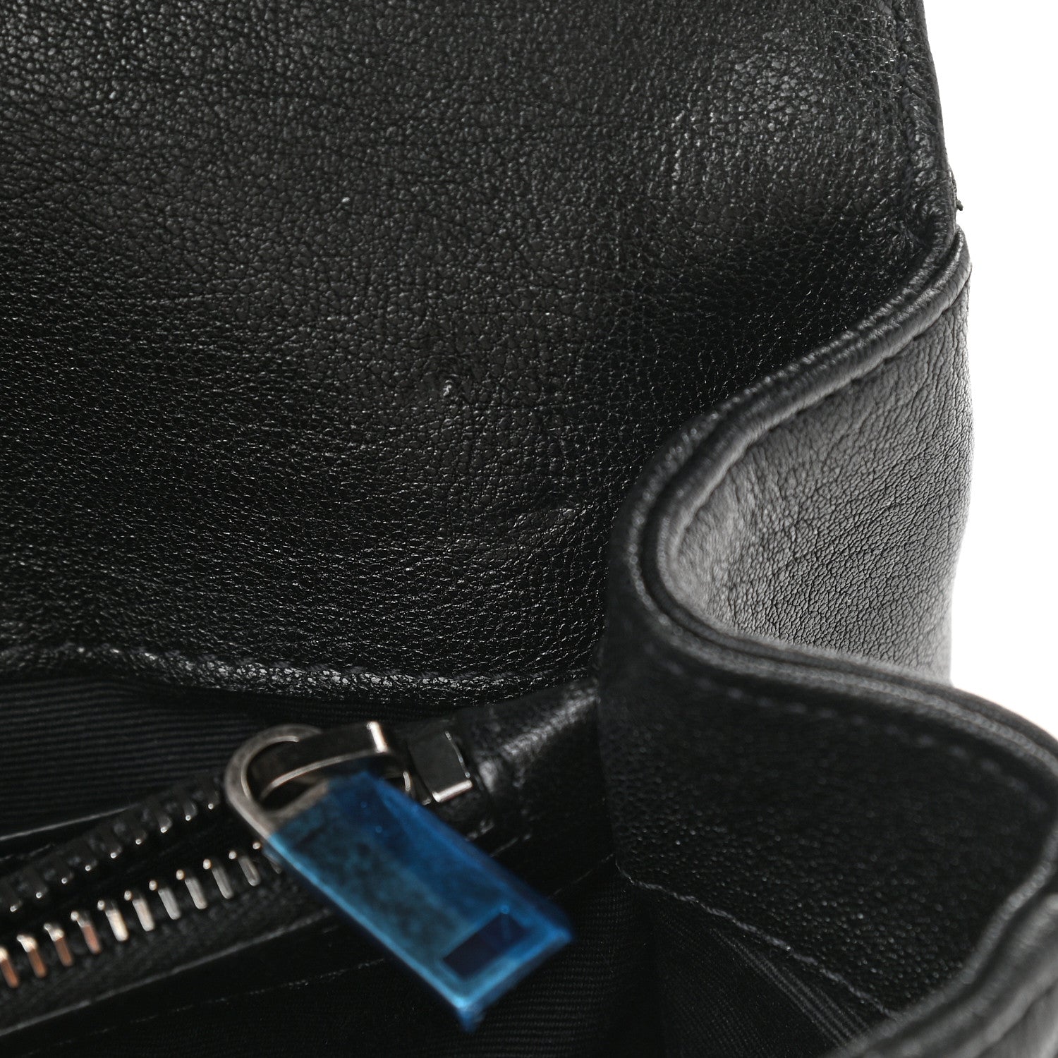 Saint Laurent Sheepskin Matelasse Chevron Monogram Medium College Bag Black 11 of 11