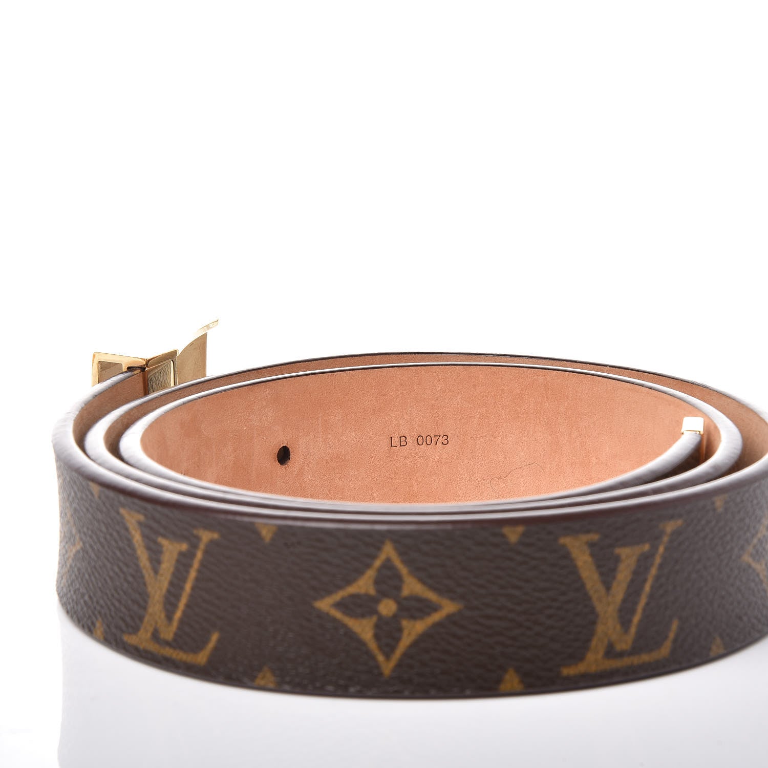 Louis Vuitton Monogram Ceinture Belt Gold Buckle 85 34 4 of 8