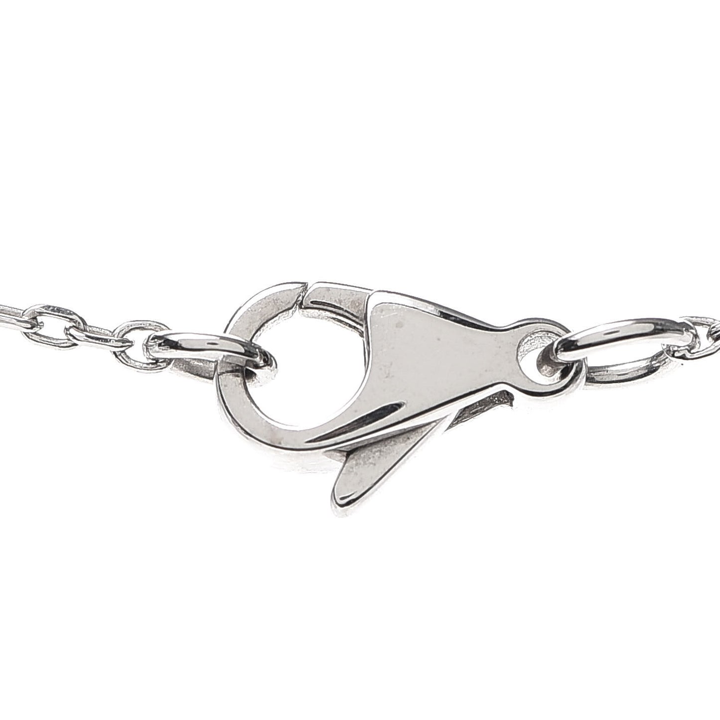 18K White Gold Diamond Small Comete Geode Pendant Necklace