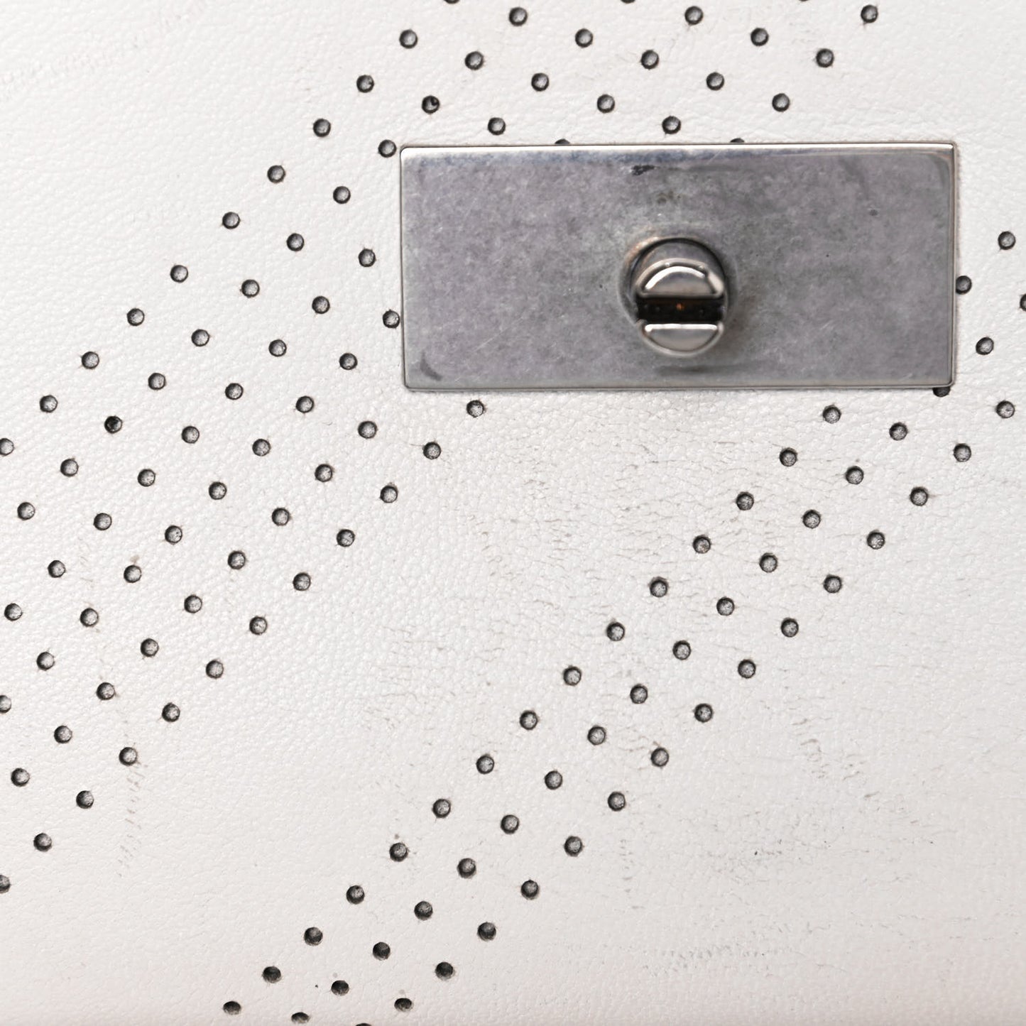 Lambskin Perforated Small GV3 Shoulder Bag White