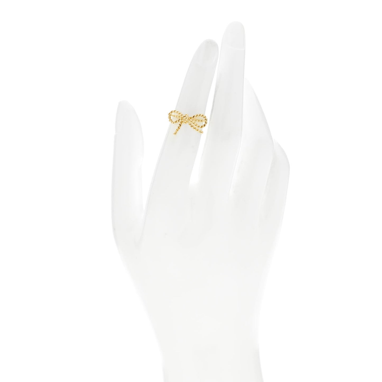18K Yellow Gold Twist Bow Ring 47 4