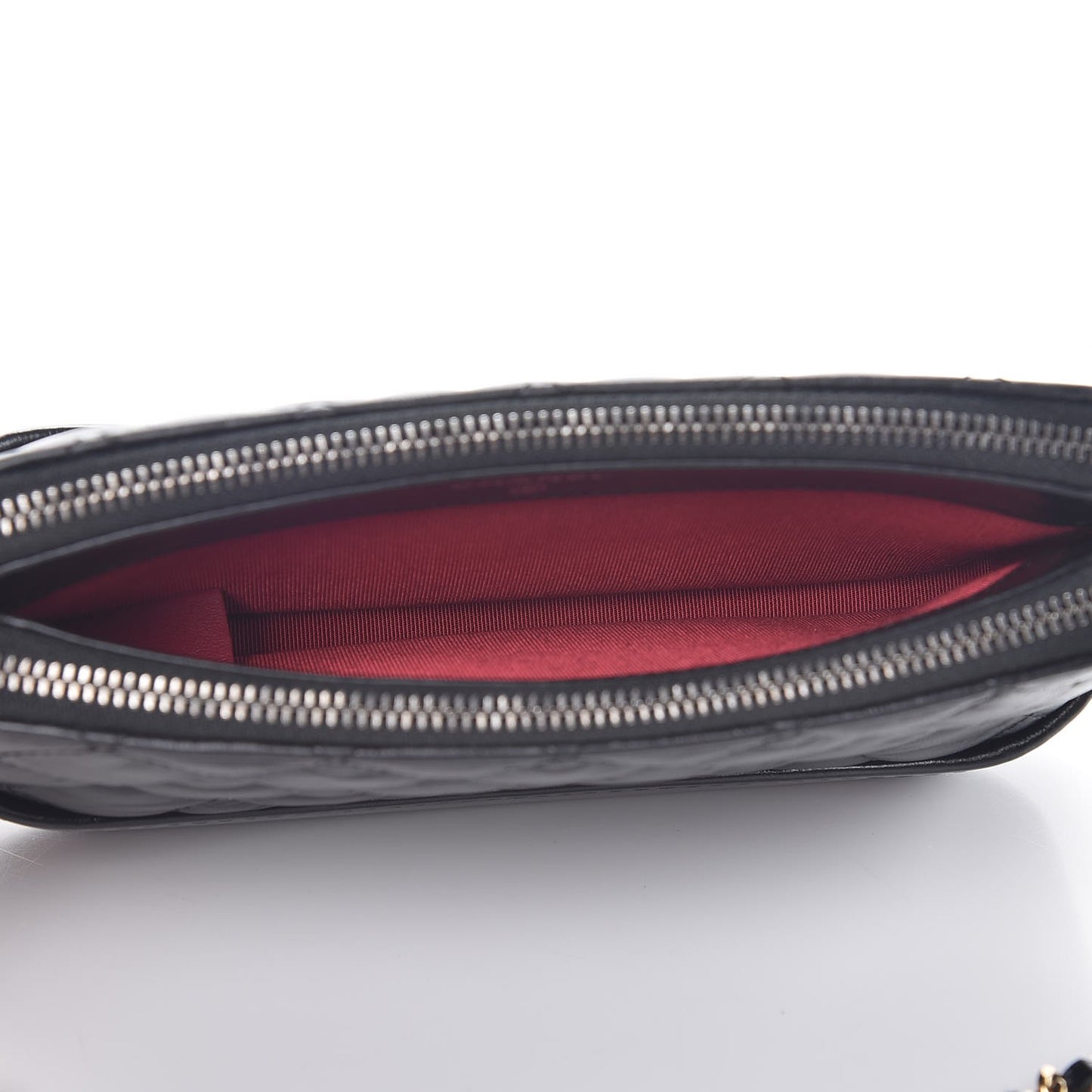 Aged Calfskin Quilted Small Gabrielle Clutch With Chain Black