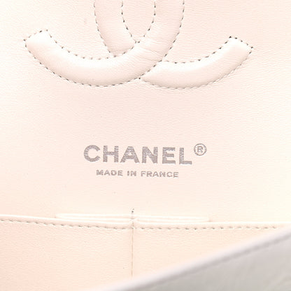 Chanel Iridescent Crumpled Calfskin Quilted Medium Double Flap White 6 of 10