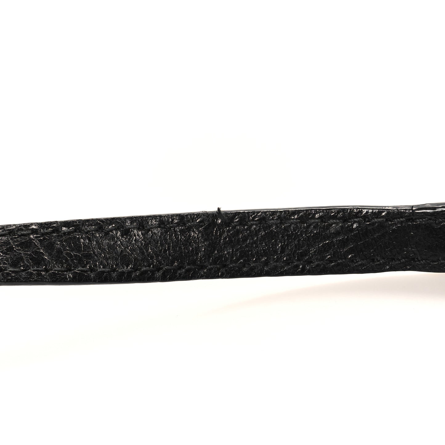 Agneau Giant 12 Silver Hardware Envelope Strap Clutch Black