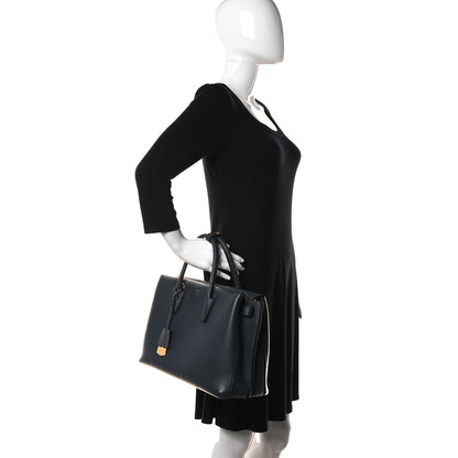 MCM Grained Calfskin Large Milla Tote Phantom Grey 2 of 9