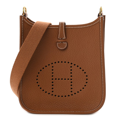 Hermes Taurillon Clemence Evelyne TPM Gold 1 of 9