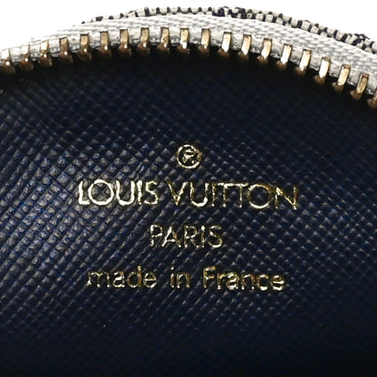 Louis Vuitton Mini Lin Croisette Round Coin Purse Blue 6 of 6