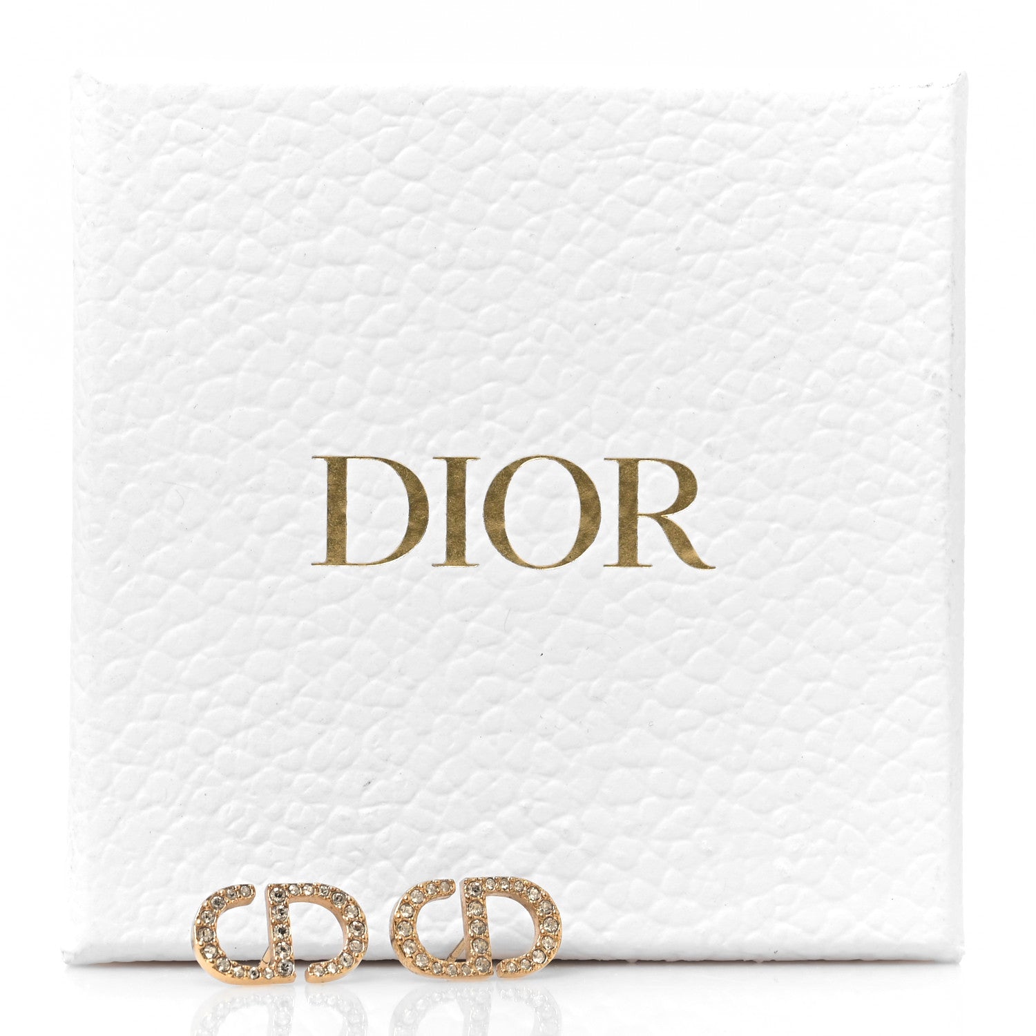 Christian Dior Crystal Petit CD Stud Earrings Gold 5 of 5