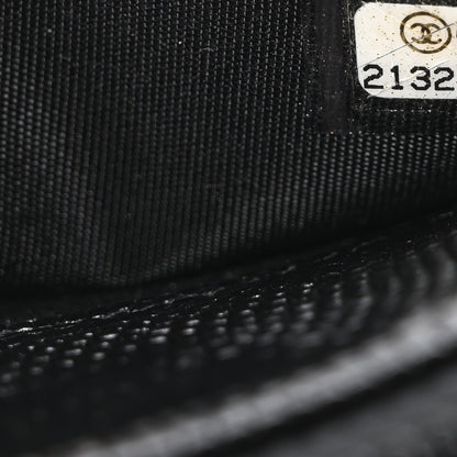 Chanel Lizard Wallet on Chain WOC Black 8 of 11