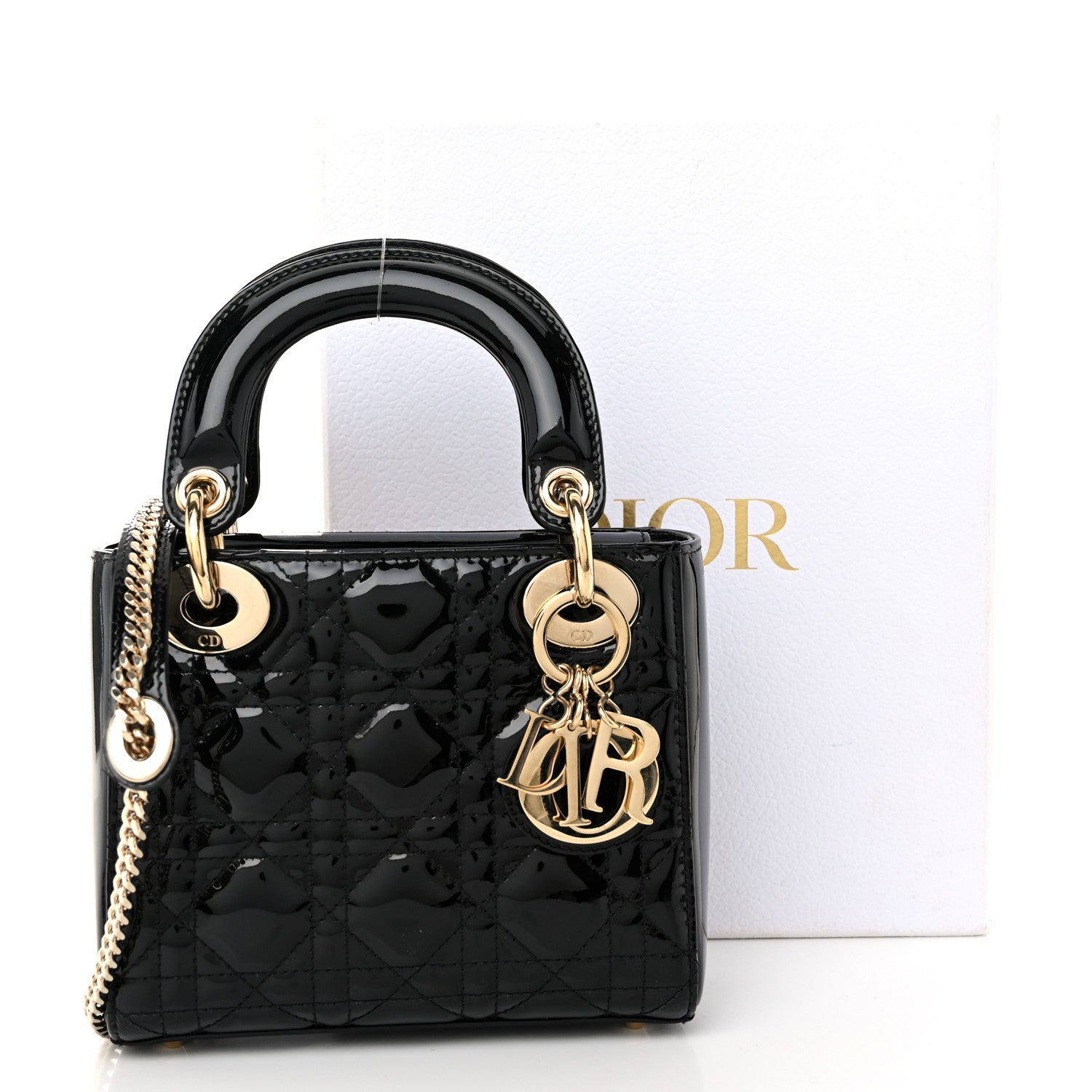 Christian Dior Patent Cannage Mini Lady Dior Black 10 of 10