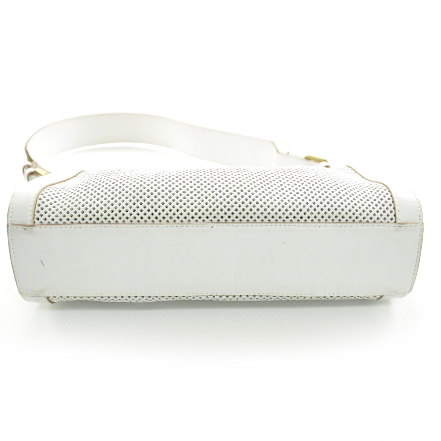 Gucci Perforated Leather Shoulder Bag White 4 of 9