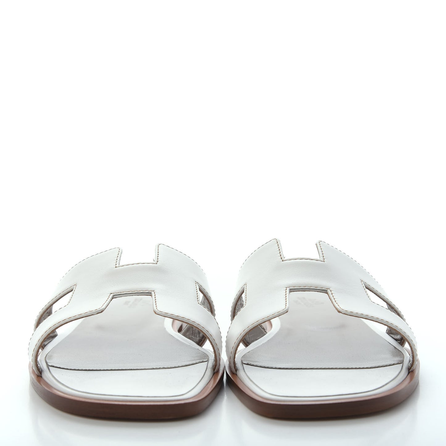 Box Calfskin Oran Sandals 40.5 White