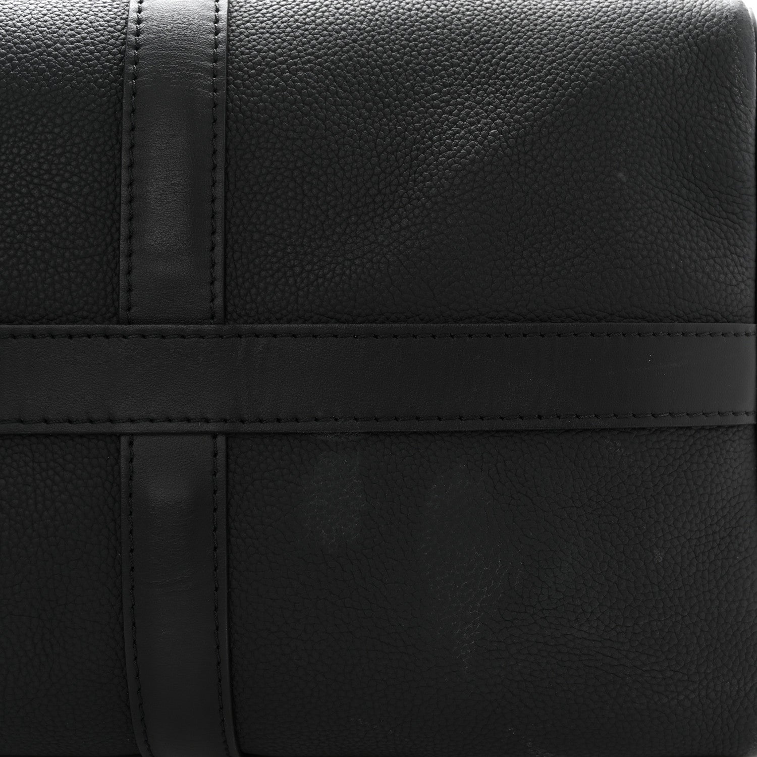 Louis Vuitton Grained Calfskin Aerogram Keepall Bandouliere 40 Black 12 of 16