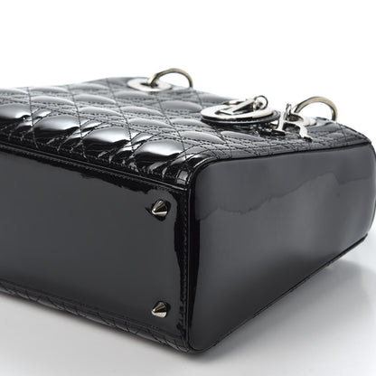 Christian Dior Patent Cannage Medium Lady Dior Black 6 of 9