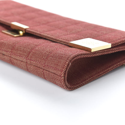 Chanel Denim Chocolate Bar Flap Red 7 of 10