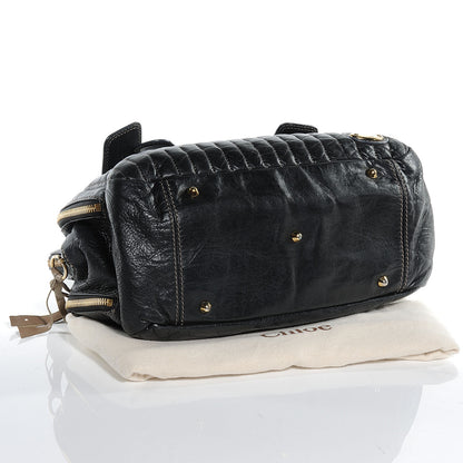 Chloe Leather Quilted Large Bay Tote Black 4 of 7