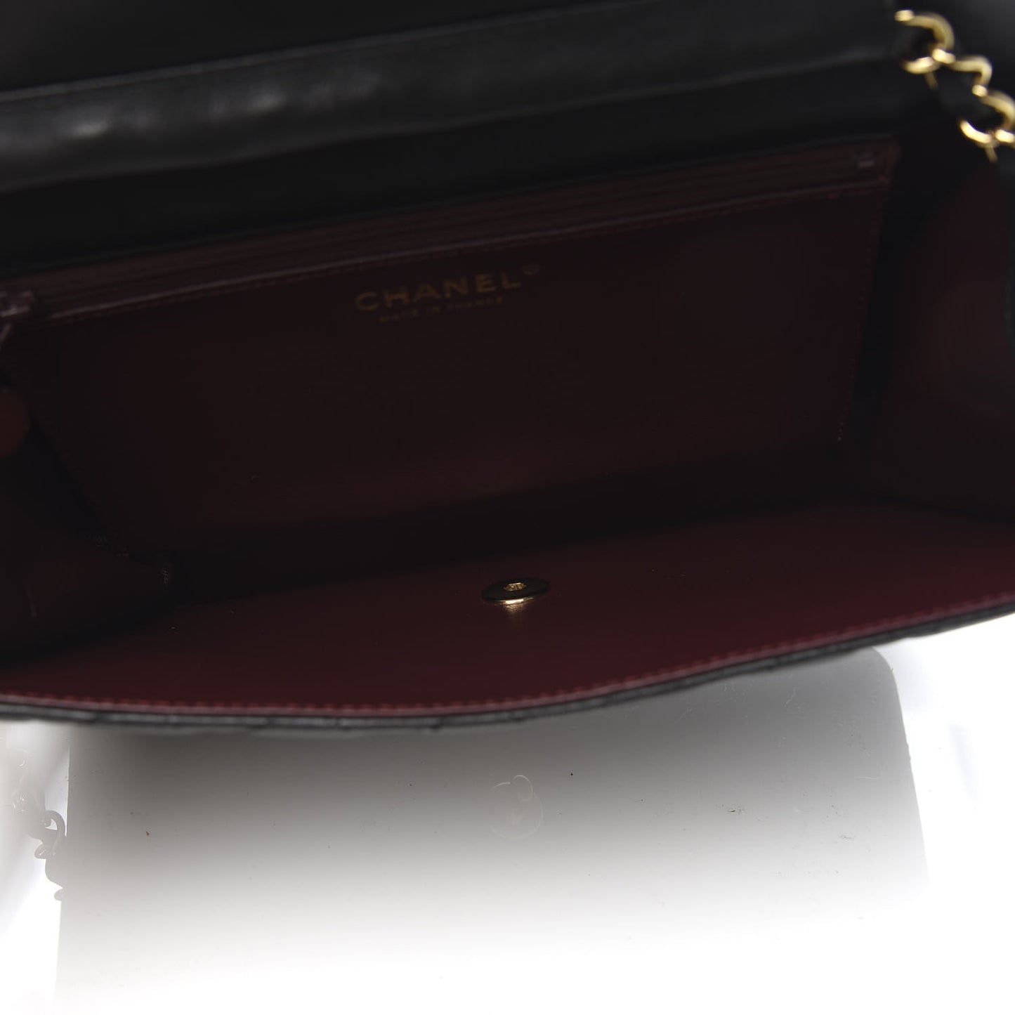 Lambskin Quilted Medium Single Flap Black