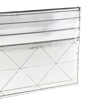 Prada Spazzolato Triangle Patterned Card Holder Argento 7 of 9