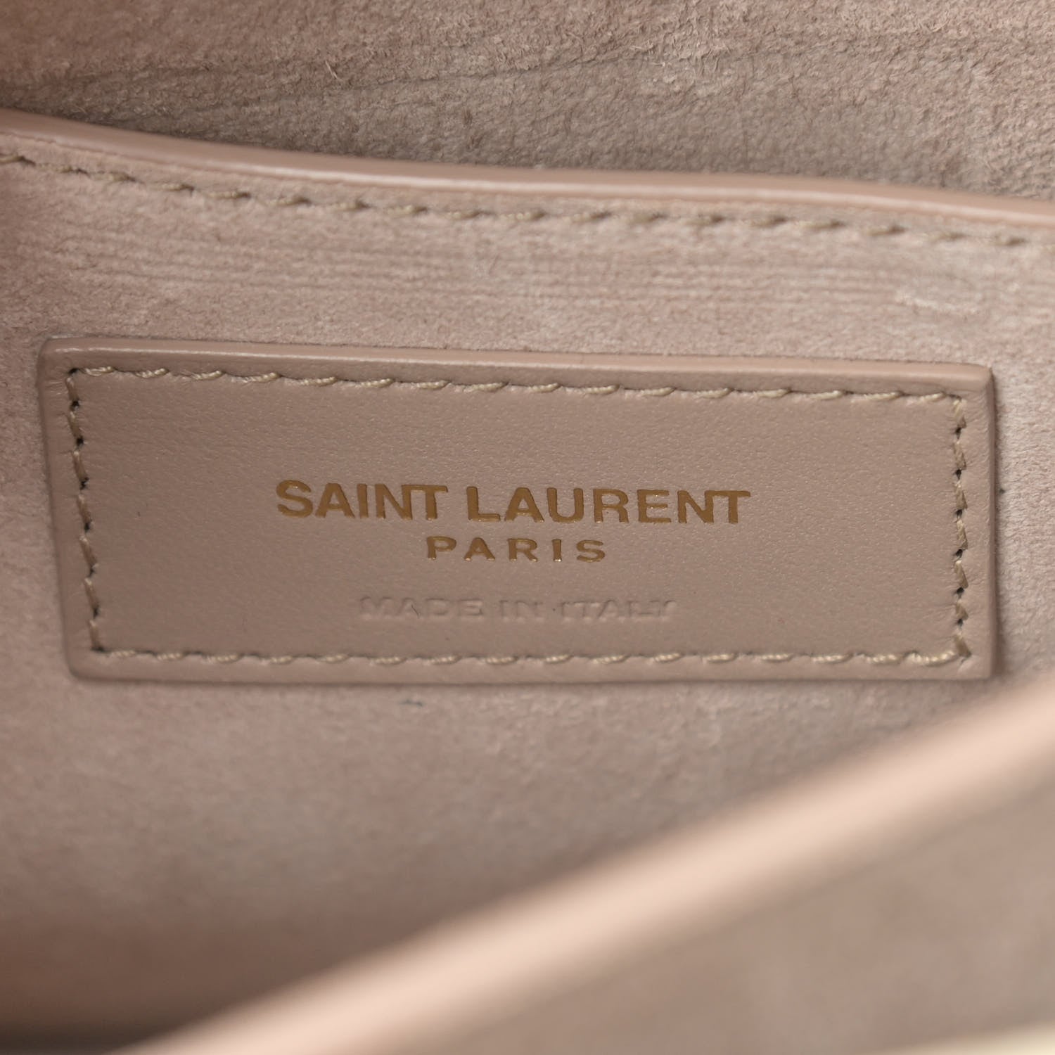 Saint Laurent Calfskin Crocodile Embossed Medium Monogram Sunset Blanc Vintage 5 of 12