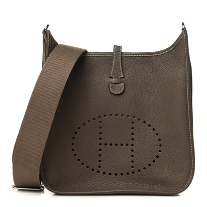 Hermes Taurillon Clemence Evelyne III PM Etoupe 1 of 10