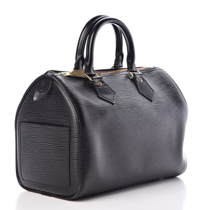 Louis Vuitton Epi Speedy 25 Black 3 of 7
