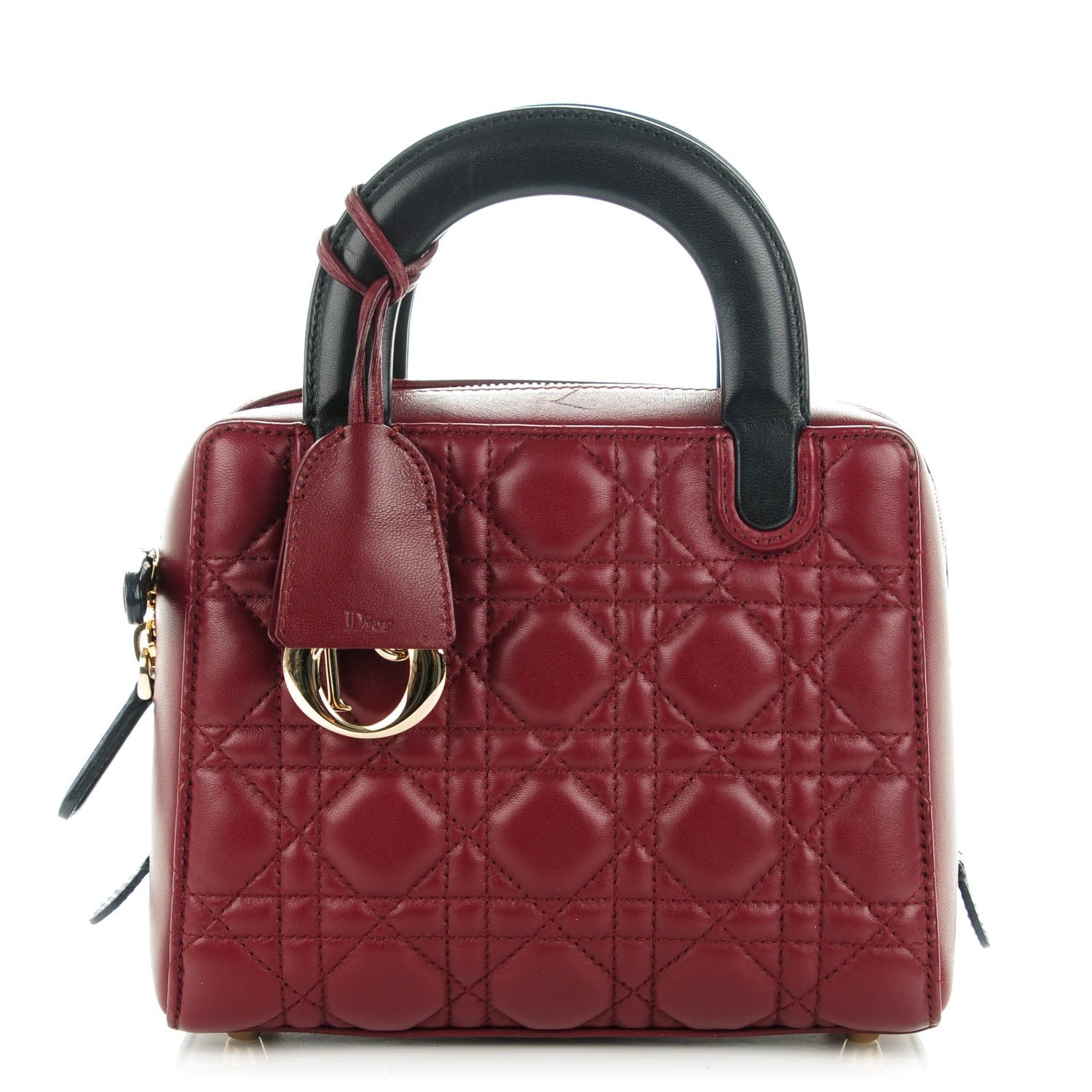 Christian Dior Lambskin Cannage Lily Tote Red Sapphire Blue 1 of 7