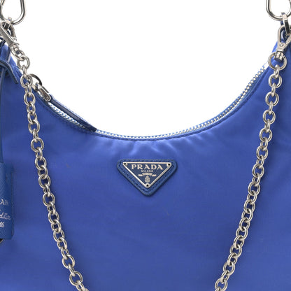 Prada Nylon Re-Edition 2005 Shoulder Bag Indaco 9 of 12