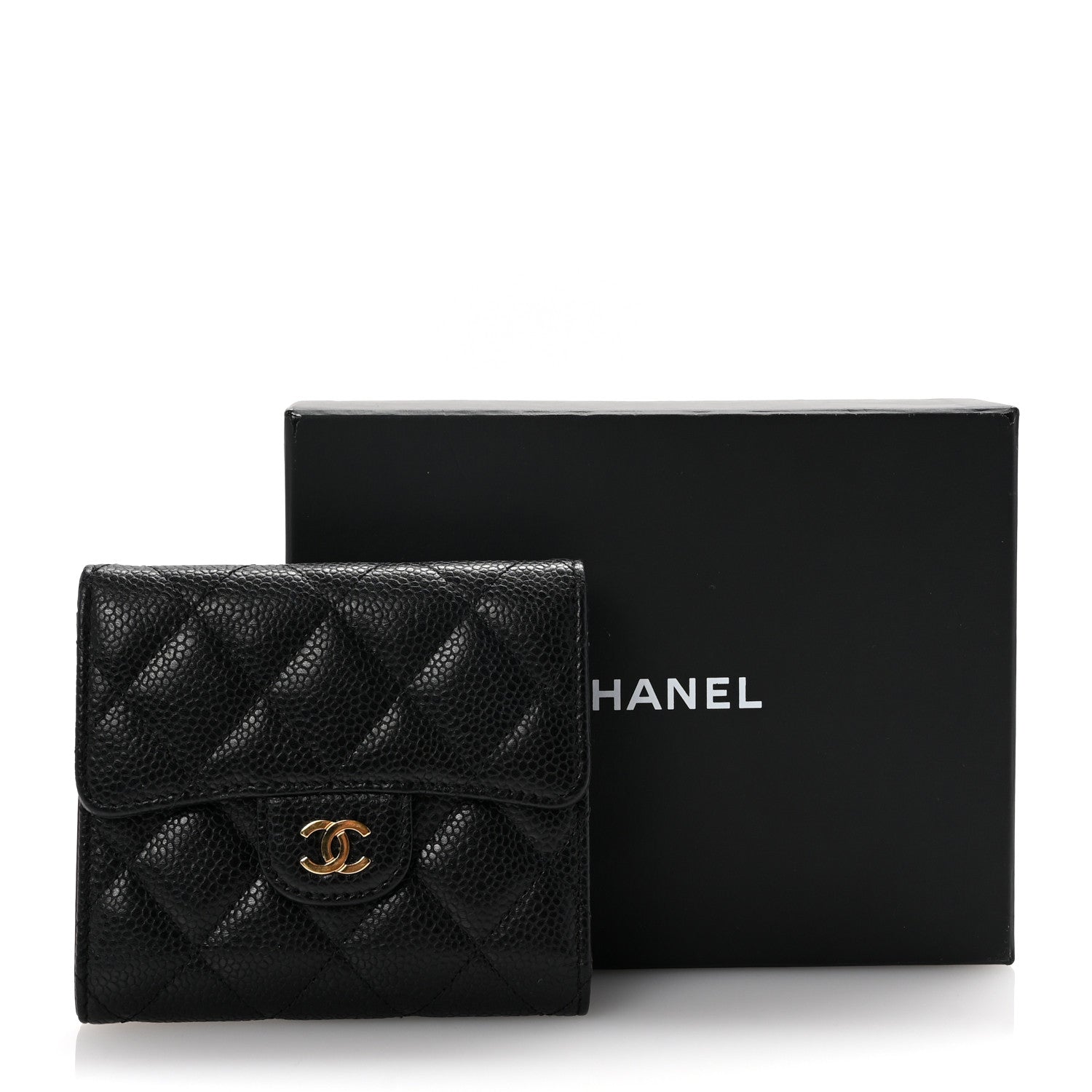 Chanel Caviar Quilted Compact Flap Wallet Black 9 of 9