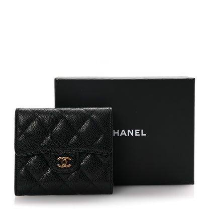 Chanel Caviar Quilted Compact Flap Wallet Black 9 of 9