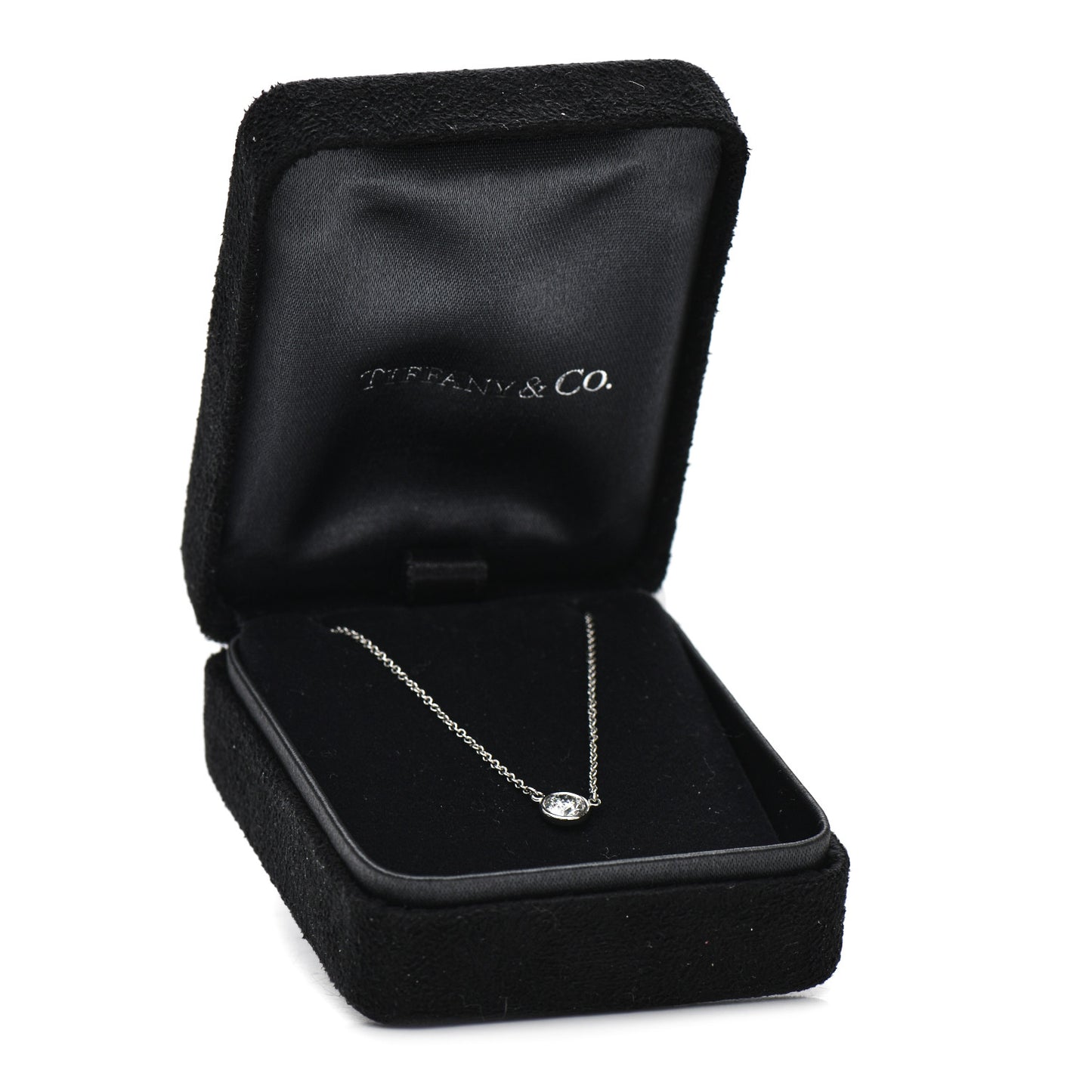 Platinum Diamond .33ct Elsa Peretti Diamonds by the Yard Pendant Necklace
