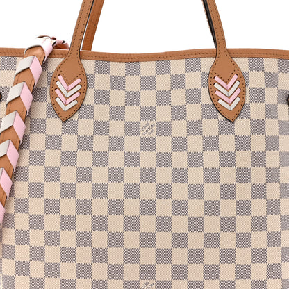 Louis Vuitton Damier Azur Braided Neverfull MM Orange 8 of 11