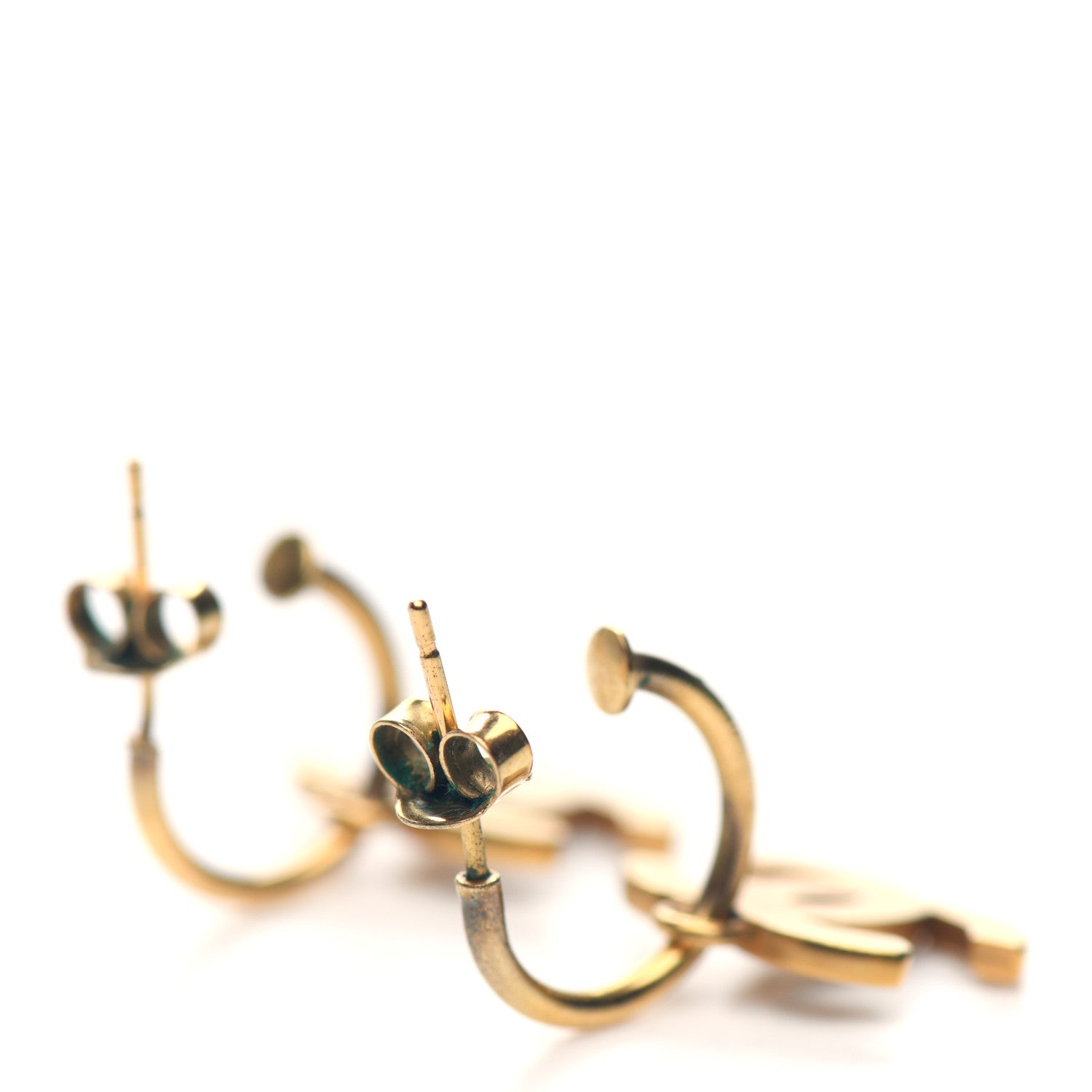 Chanel Metal CC Drop Earrings Gold 3 of 3