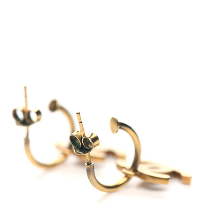 Chanel Metal CC Drop Earrings Gold 3 of 3