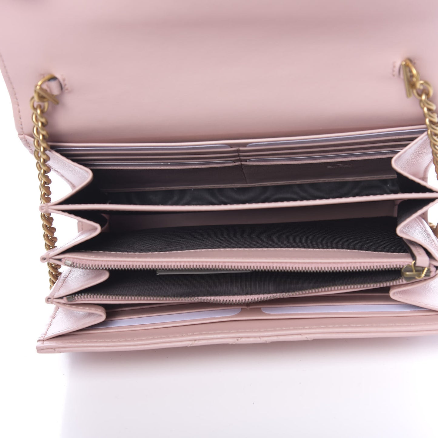 Calfskin Matelasse GG Marmont Chain Wallet Perfect Pink
