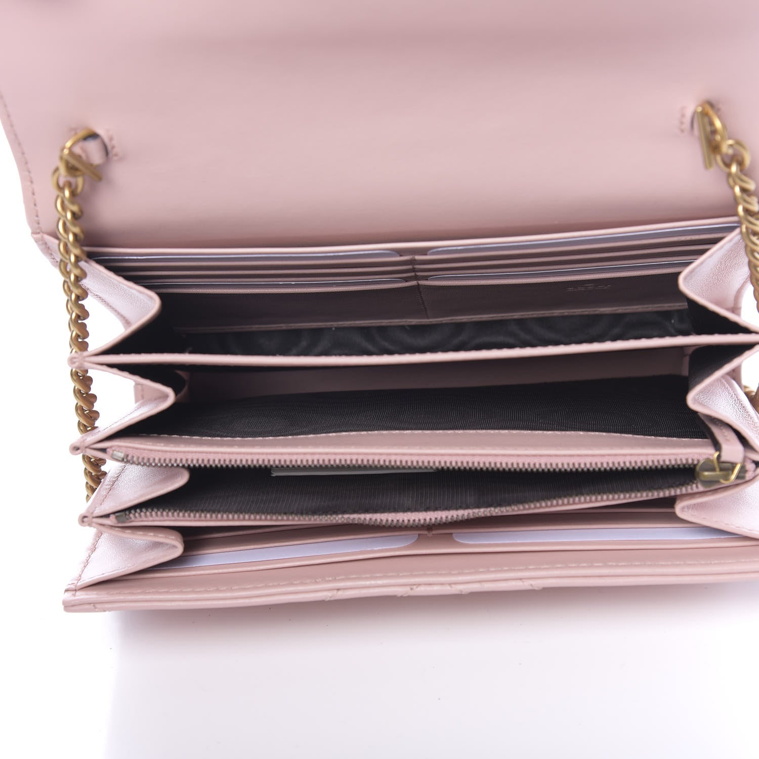 Gucci Calfskin Matelasse GG Marmont Chain Wallet Perfect Pink 5 of 10