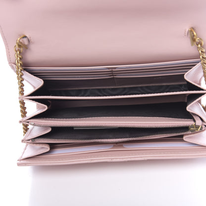 Gucci Calfskin Matelasse GG Marmont Chain Wallet Perfect Pink 5 of 10
