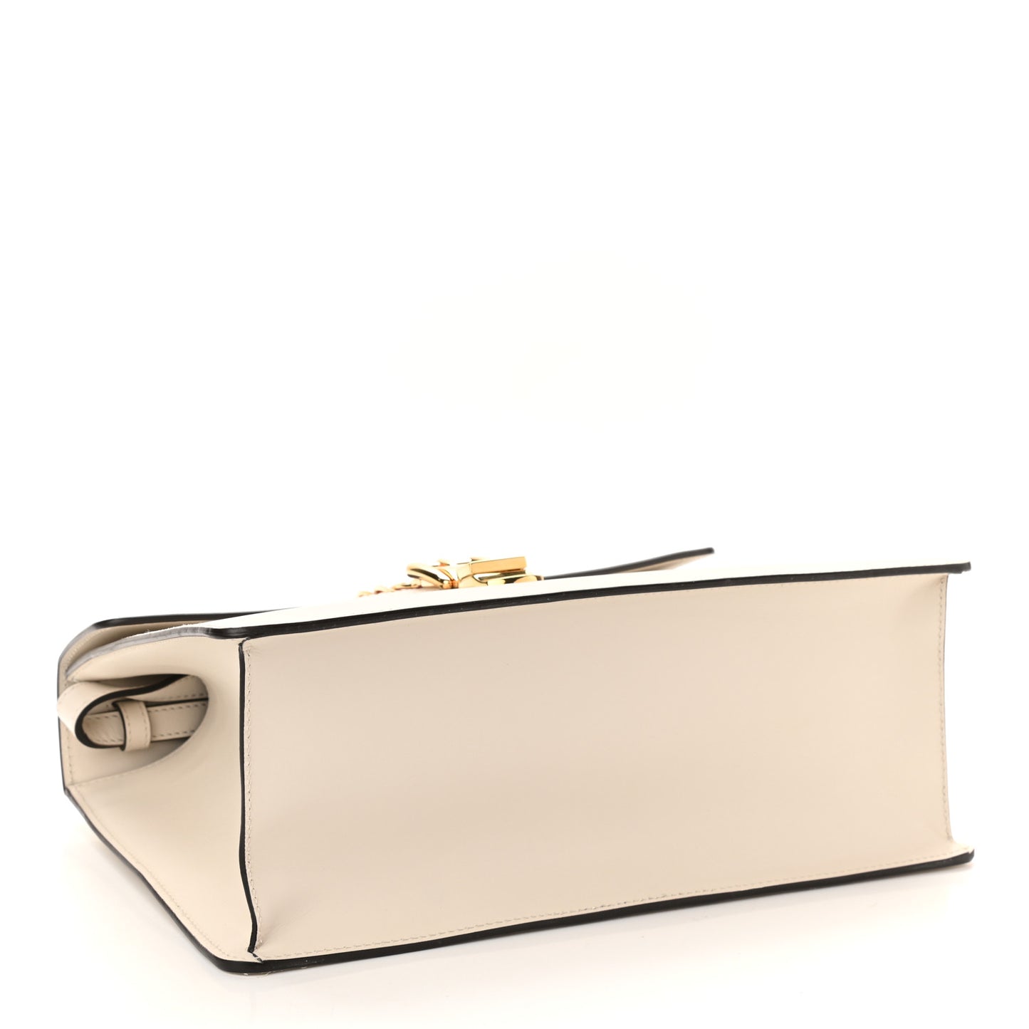 Calfskin Web Medium Sylvie Top Handle Bag White
