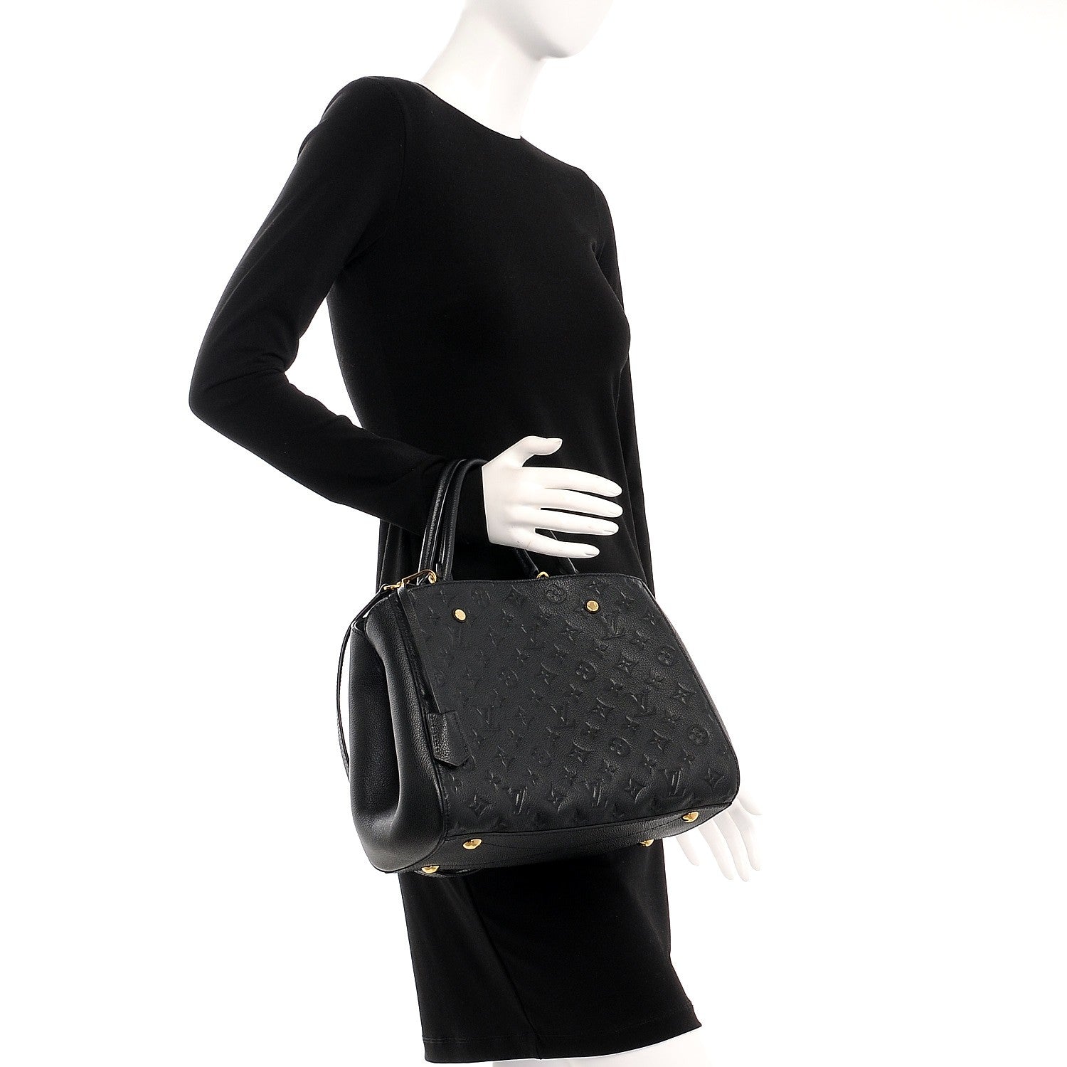 Louis Vuitton Empreinte Montaigne MM Black 3 of 8