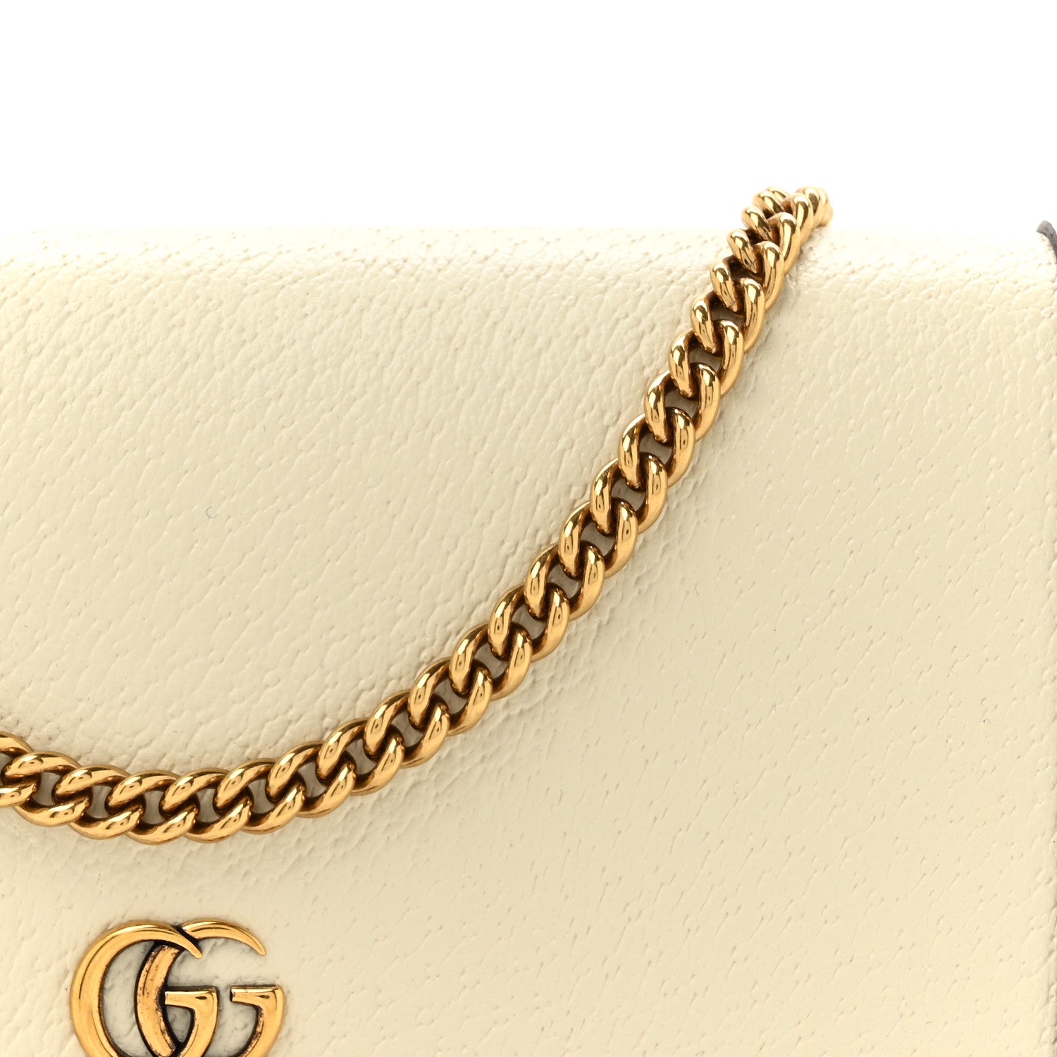 Gucci Textured Dollar Calfskin Mini Diana Chain Bag White 8 of 11