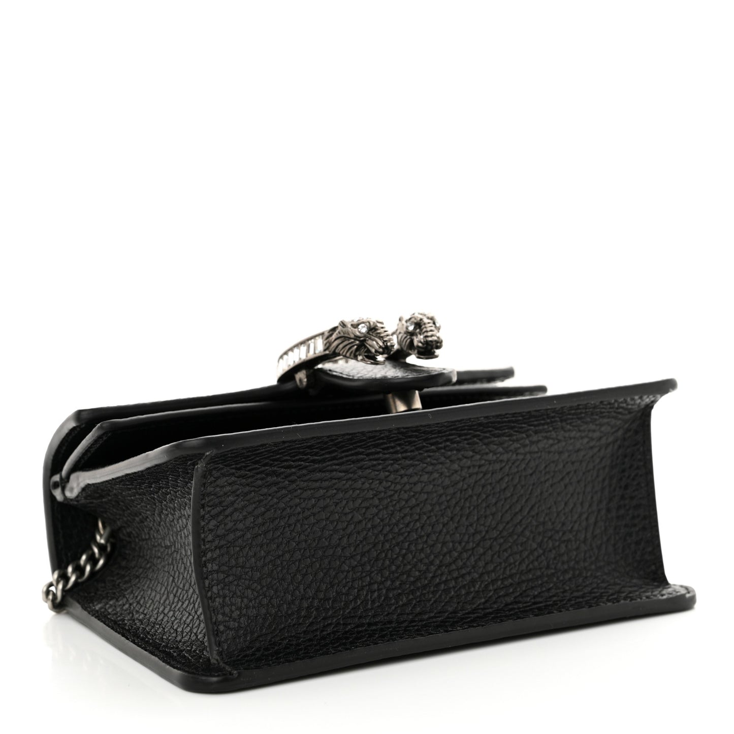 Dollar Calfskin Crystal Mini Dionysus Top Handle Bag Black Crystal