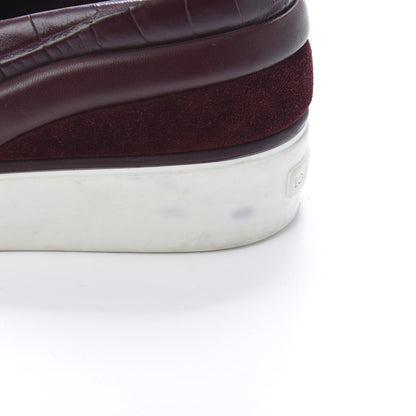 Louis Vuitton Alligator Patent Calfskin Catwalk Slip On Sneakers 36.5 Bordeaux 12 of 12