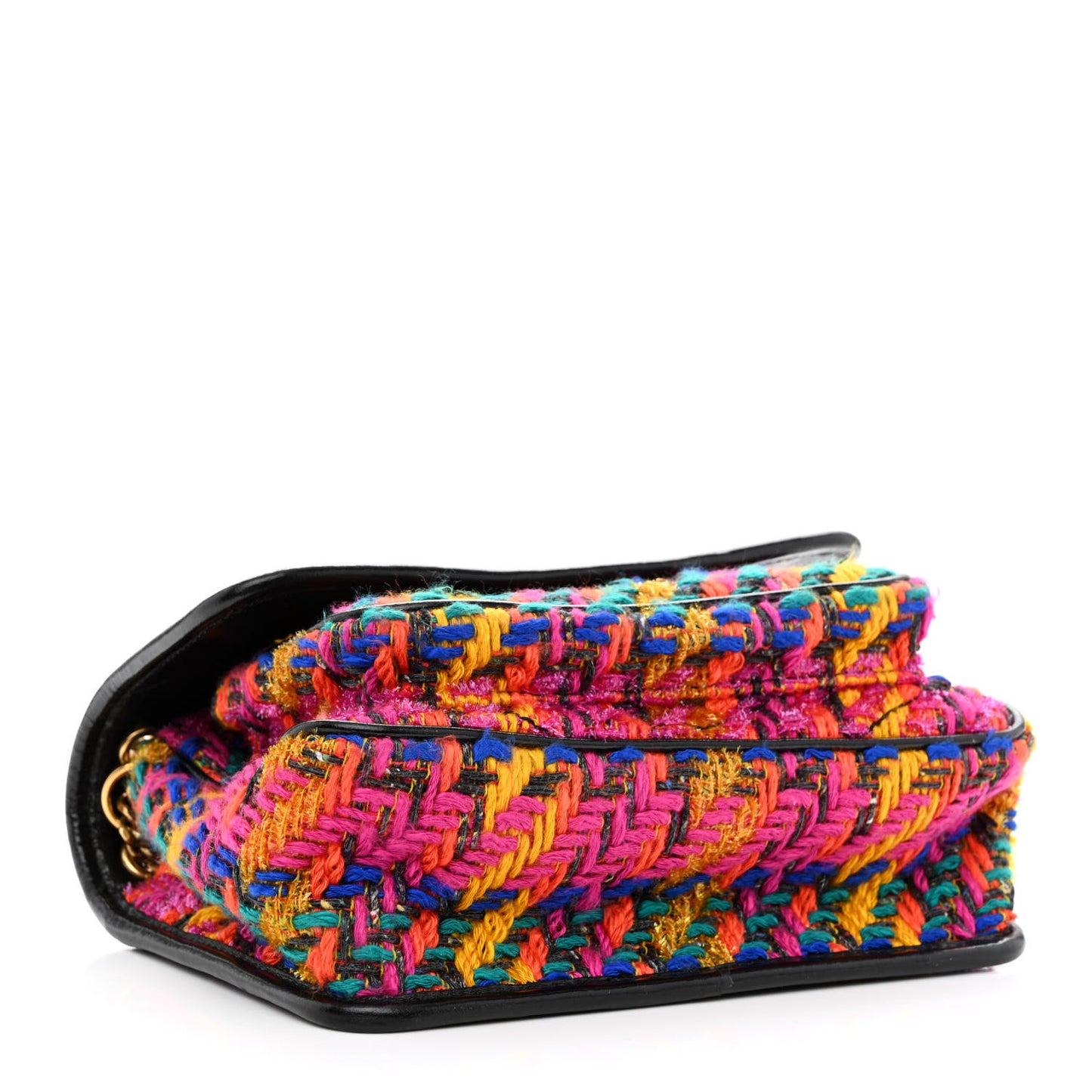 Tweed Calfskin Matelasse Monogram Baby Niki Chain Satchel Multicolor