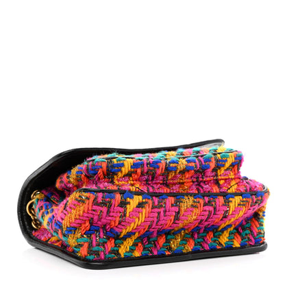 Saint Laurent Tweed Calfskin Matelasse Monogram Baby Niki Chain Satchel Multicolor 4 of 10