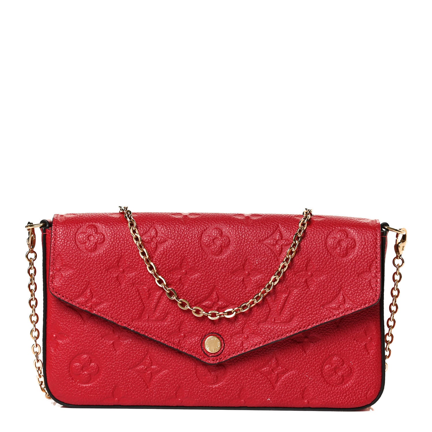 Louis Vuitton Empreinte Pochette Felicie Chain Wallet Scarlet 1 of 11