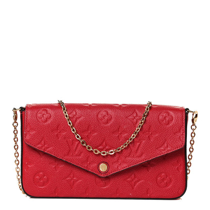 Louis Vuitton Empreinte Pochette Felicie Chain Wallet Scarlet 1 of 11
